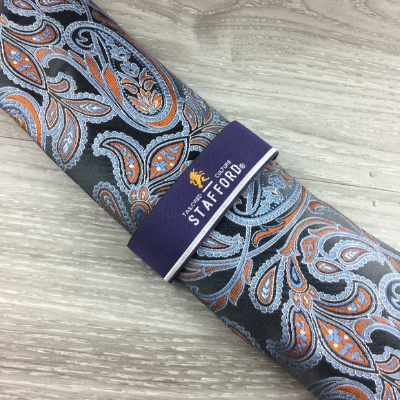 Stafford Other - Stafford Gray Paisley Pattern Tie